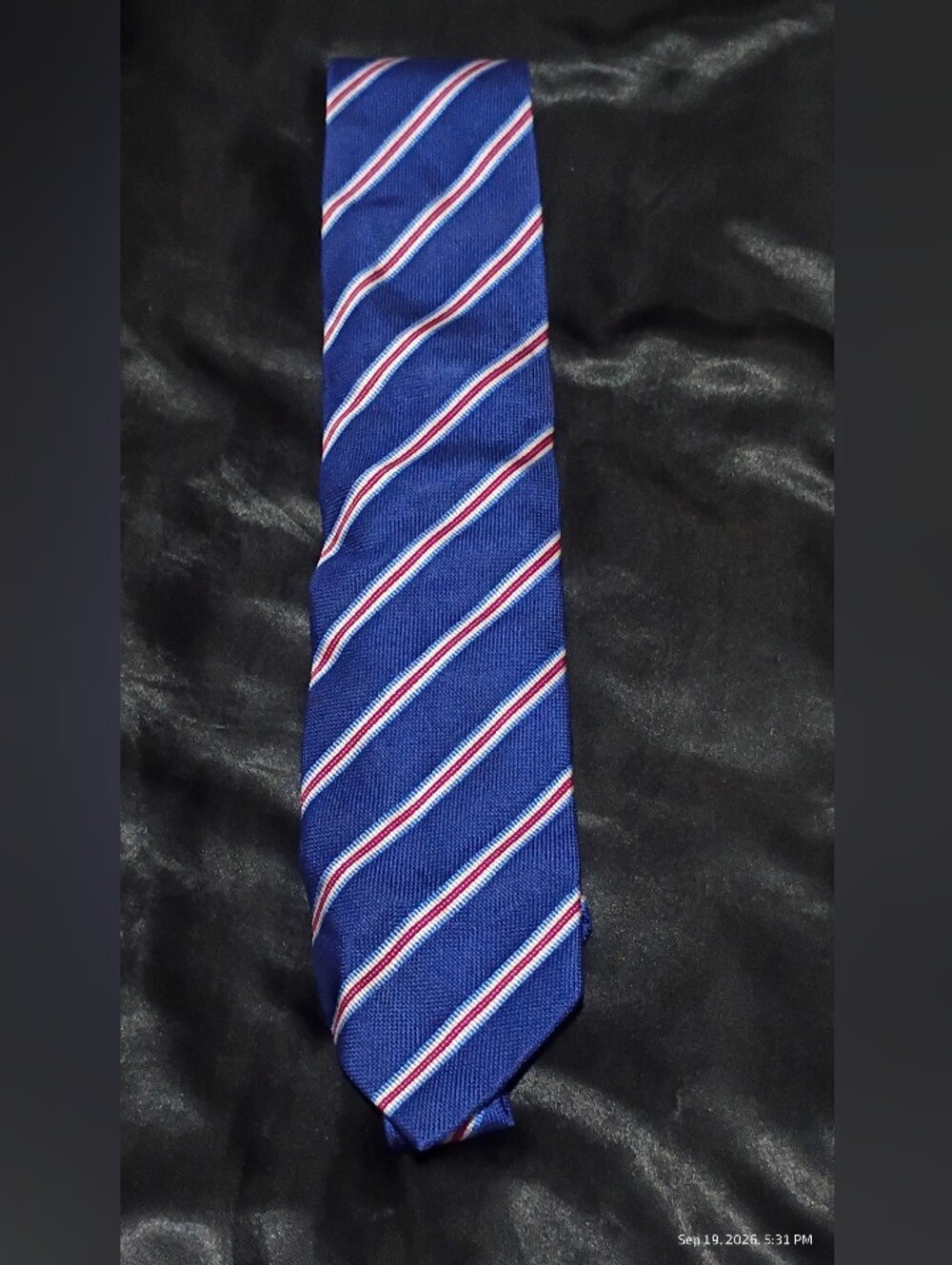 Thomas Pink Silk Tie — Classic Stripe